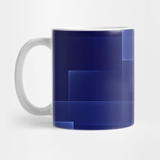 Abstract square and rectangle shapes illustration background Blue Mug